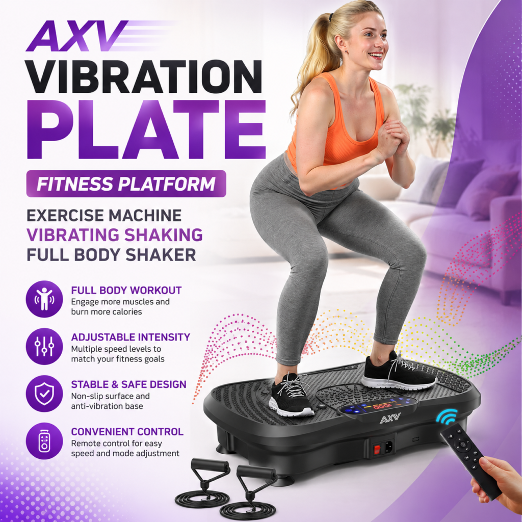 Amazon AXV Vibration Plate Fitness Platform Exercise Machine Vibrating Shaking Full Body Shaker Workout Vibrate Stand Shake Board Sport for Weight Loss Fat Burner for Gym Home Office - Reviews and Buying Guide