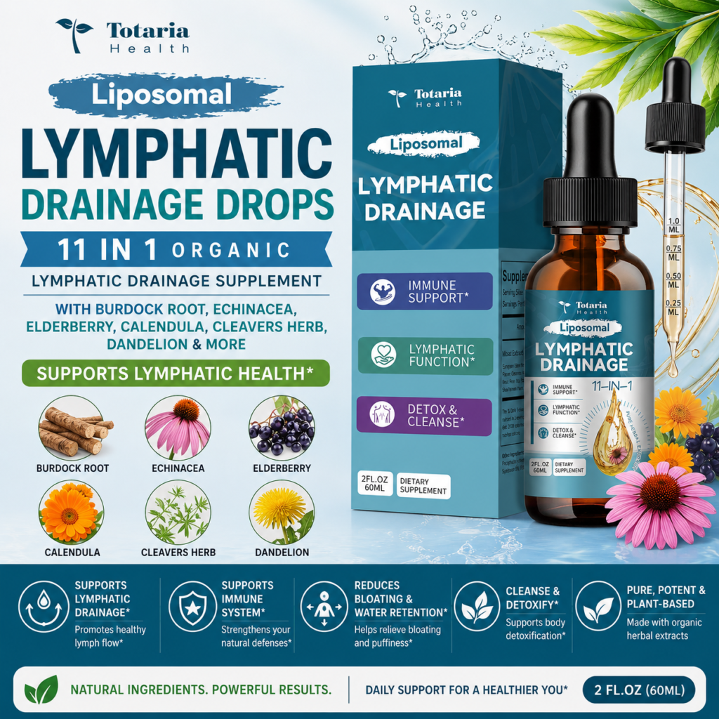 Amazon Liposomal Lymphatic Drainage Drops - 11 In 1 Organic Lymphatic Drainage Supplement with Burdock Root, Echinacea, Elderberry, Calendula, Cleavers Herb, Dandelion Supports Lymphatic Health 2 FL.OZ - Reviews and Buying Guide