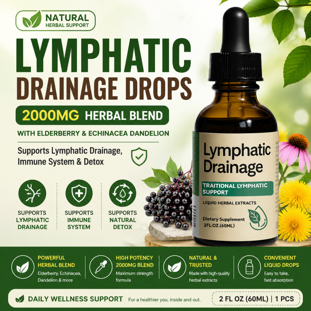 Amazon Lymphatic Drainage Drops, 2000mg Herbal Blend with Elderberry & Echinacea Dandelion，– Supports Lymphatic Drainage, Immune System & Detox 2 fl oz (1pcs) - Honest Review and Buying Guide