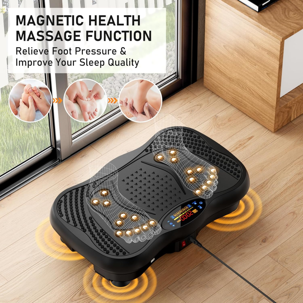 Amazon GLYLF Vibration Plate Exercise Machine, 130 Levels Full Body Workout Vibrating Plate for Lymphatic Drainage Weight Loss, 450 Lbs Capacity Shake Platform with Resistance Bands Bluetooth for Women Men - Reviews and Buying Guide
