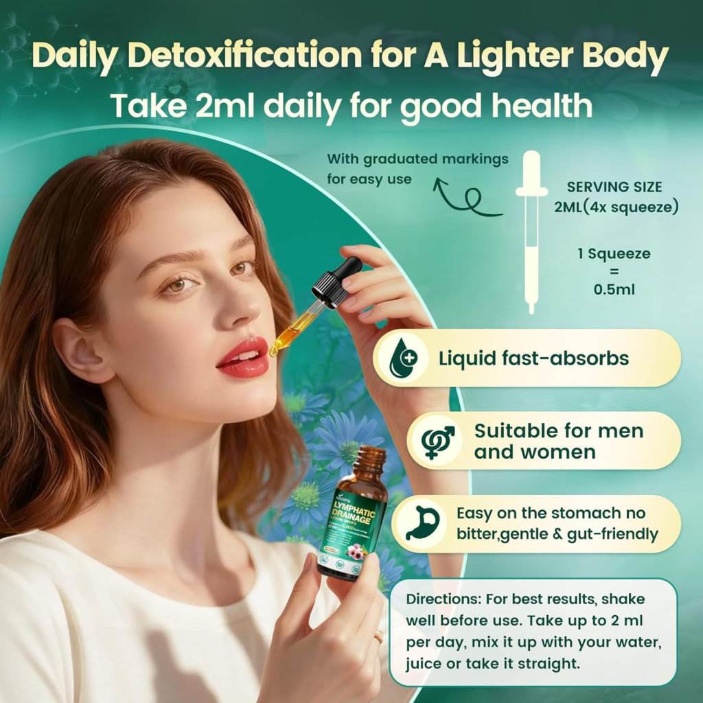Amazon 21-in-1 Lymphatic Drainage Drops for Liposomal, Immune & Lymph System Support Supplement for Women & Men with Echinacea, Dandelion, Burdock, Bromelain, Calendula, Turmeric & More, 2 FL OZ - Honest Review and Buying Guide