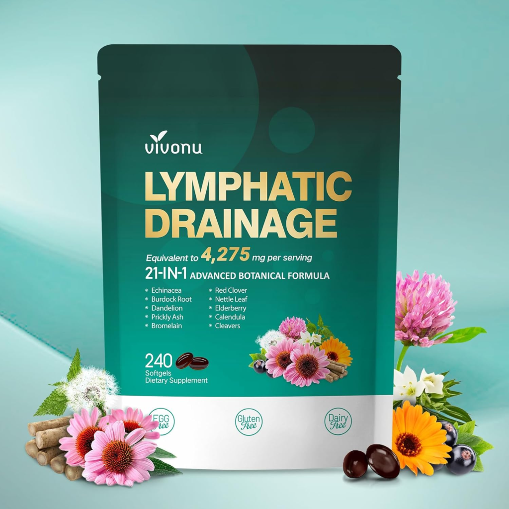 Amazon Lymphatic Drainage Supplements, 240 Softgels, Lymph System Support Supplement for Women & Men, 21-in-1 Herbal Blend with Echinacea, Dandelion, Burdock, Bromelain, Calendula, Turmeric & More, 1 Bag - Honest Review and Buying Guide
