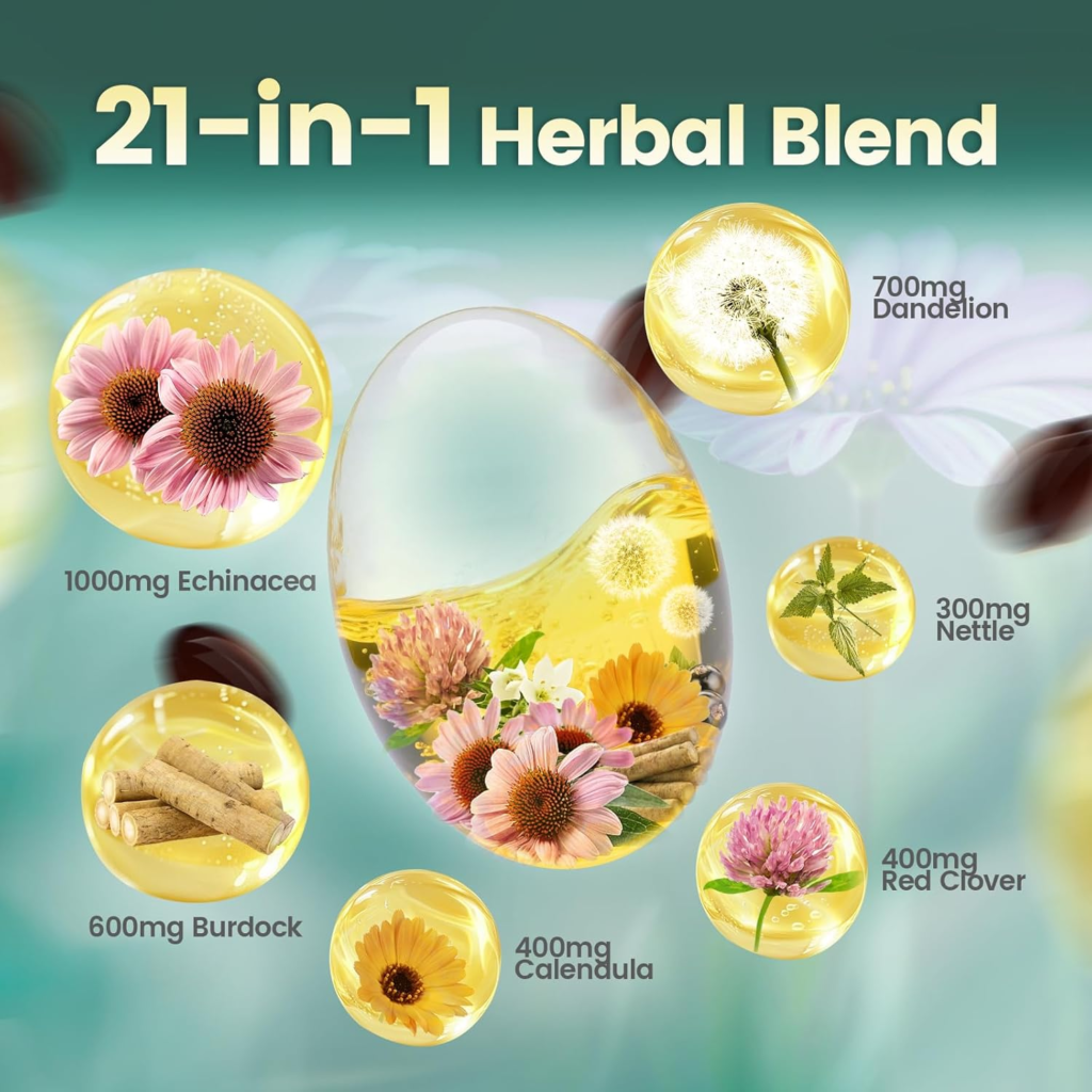 Amazon Lymphatic Drainage Supplements, 240 Softgels, Lymph System Support Supplement for Women & Men, 21-in-1 Herbal Blend with Echinacea, Dandelion, Burdock, Bromelain, Calendula, Turmeric & More, 1 Bag - Honest Review and Buying Guide