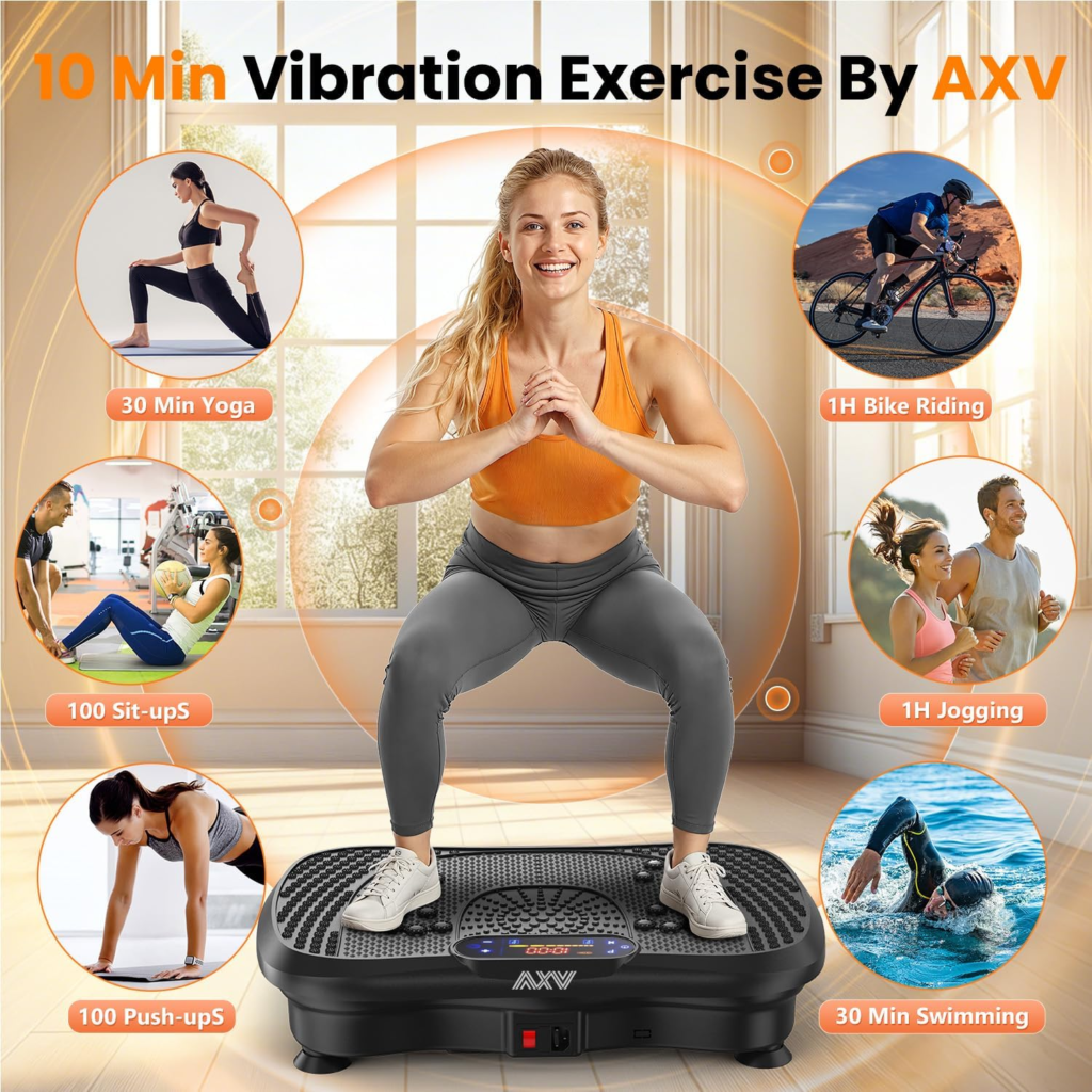 Amazon AXV Vibration Plate Fitness Platform Exercise Machine Vibrating Shaking Full Body Shaker Workout Vibrate Stand Shake Board Sport for Weight Loss Fat Burner for Gym Home Office - Reviews and Buying Guide